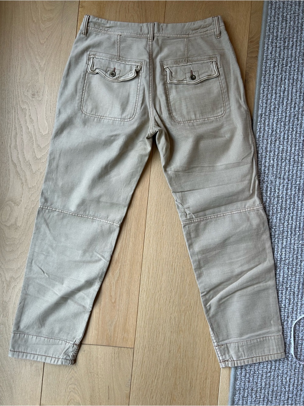Free People Tan Cargo Pocket Wide-Leg Pants - Picture 4 of 10